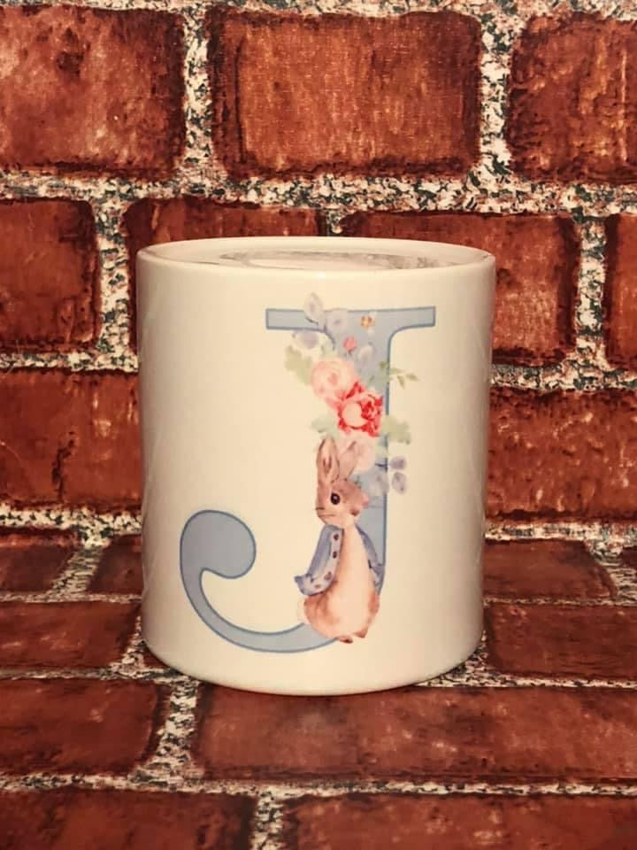 Peter Rabbit initial money box