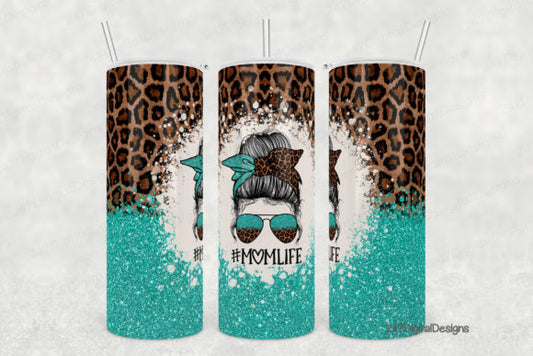 Leopard print mumlife 20oz tumbler