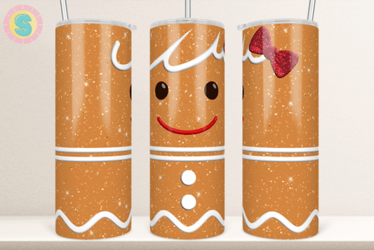 Glitter Gingerbread 20oz Tumbler