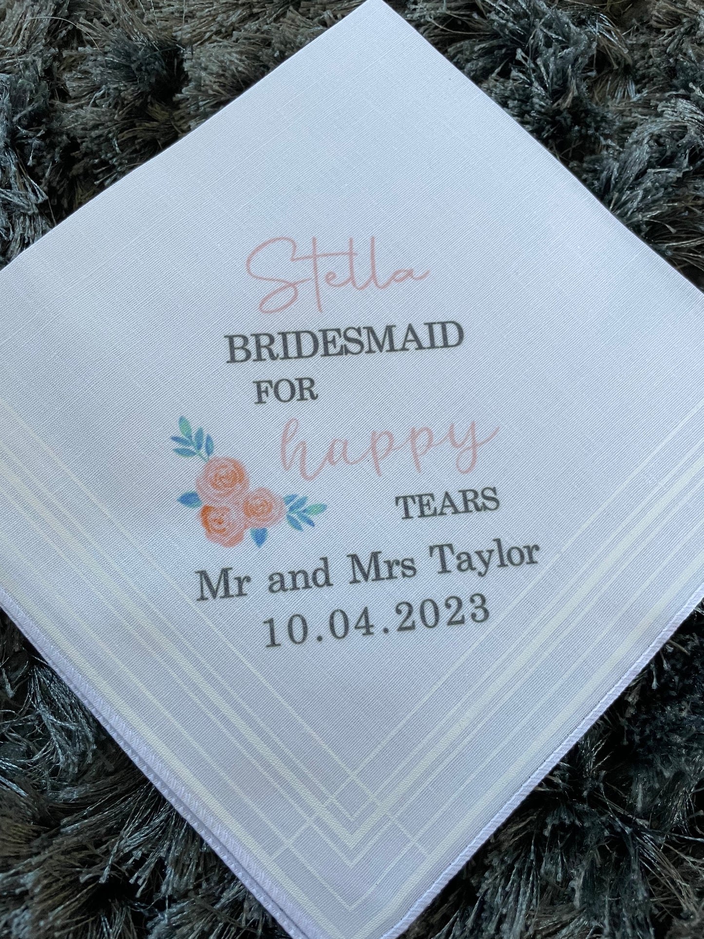 Personalised handkerchief