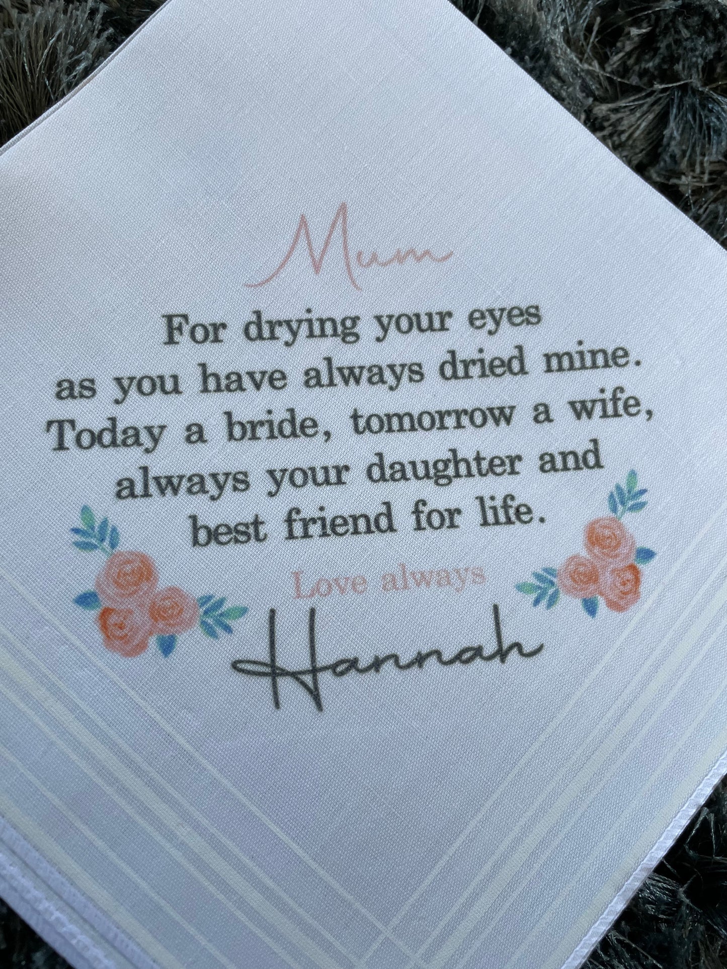 Personalised handkerchief