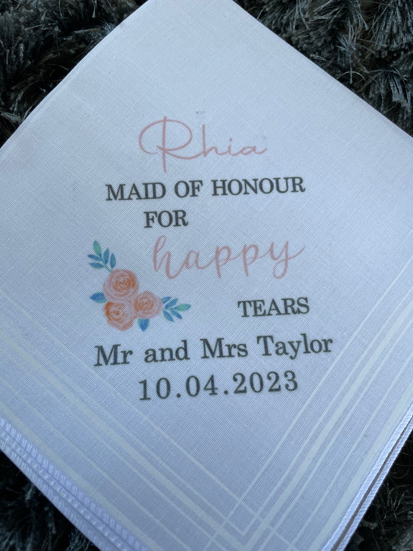 Personalised handkerchief