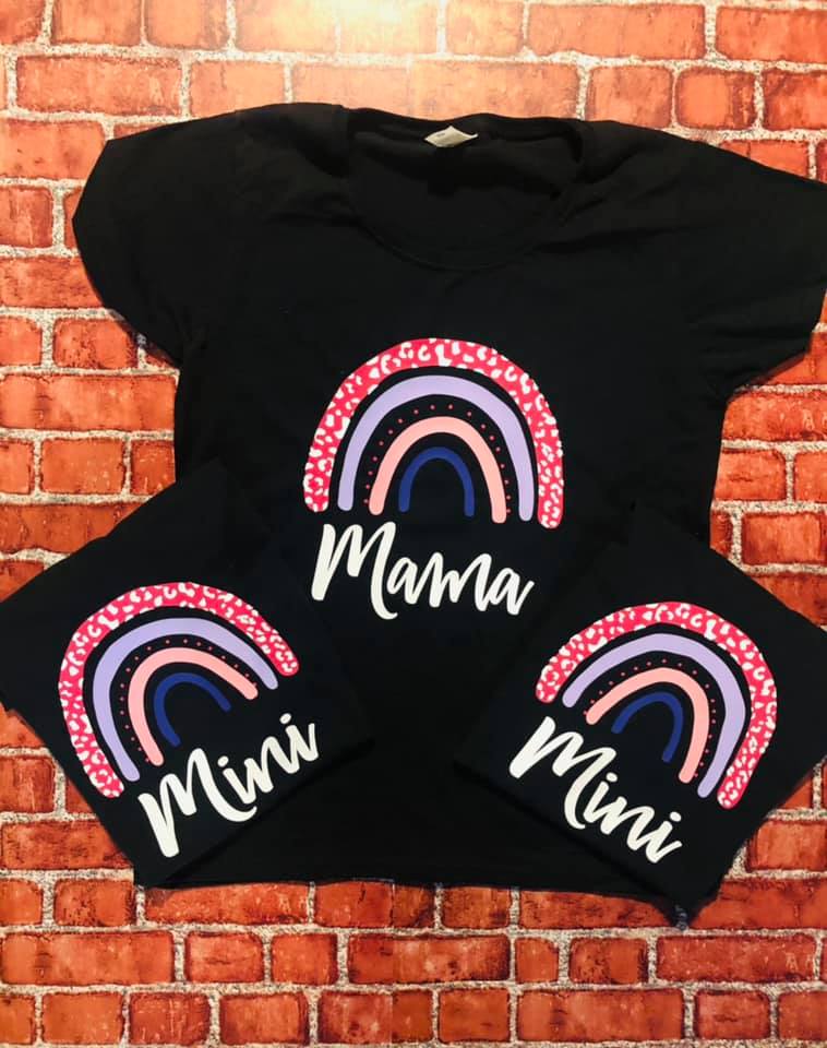 Mama and Mini Matching Rainbow T-shirt