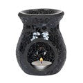 Black Iridescent Crackle Wax Burner