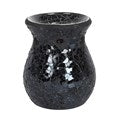 Black Iridescent Crackle Wax Burner