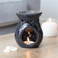 Black Iridescent Crackle Wax Burner