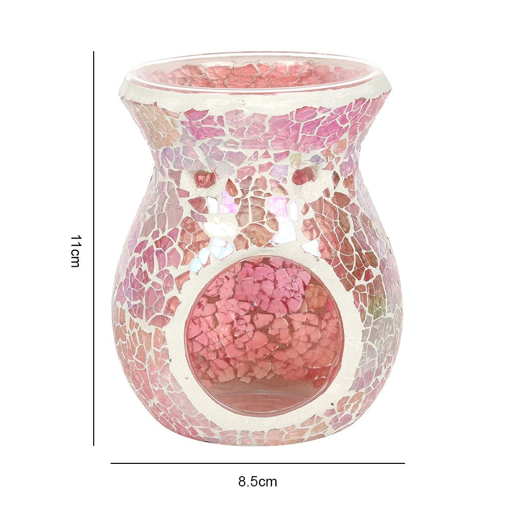 Pink Iridescent Crackle Wax Burner