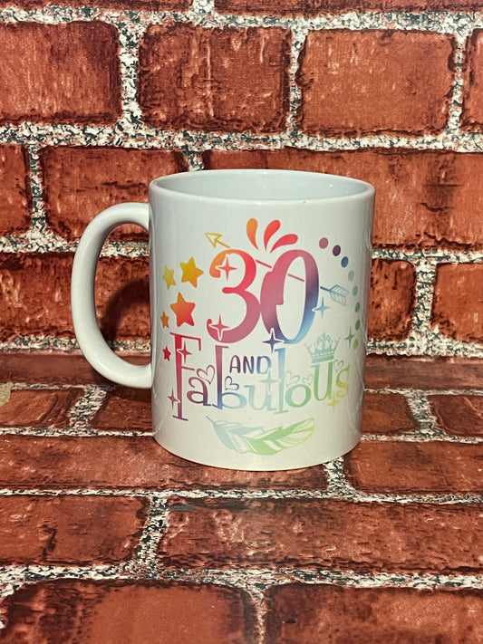 ‘30 and Fabulous’ mug