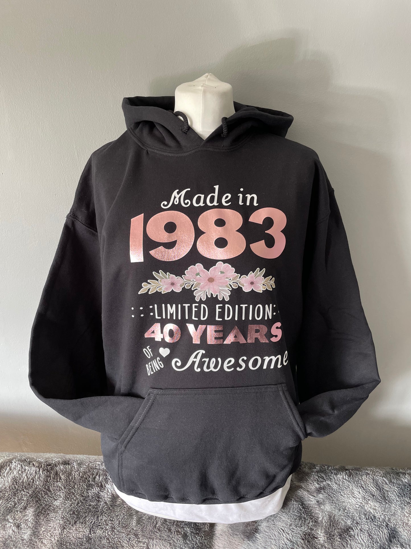 Floral birthday hoodie