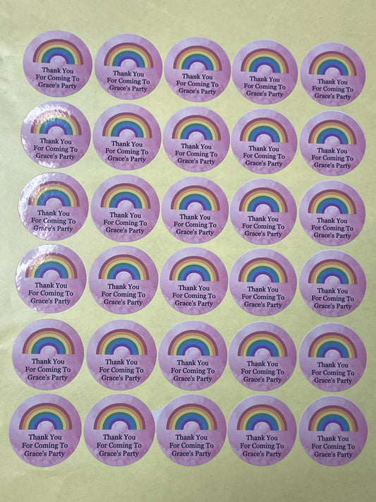 Rainbow Party Stickers