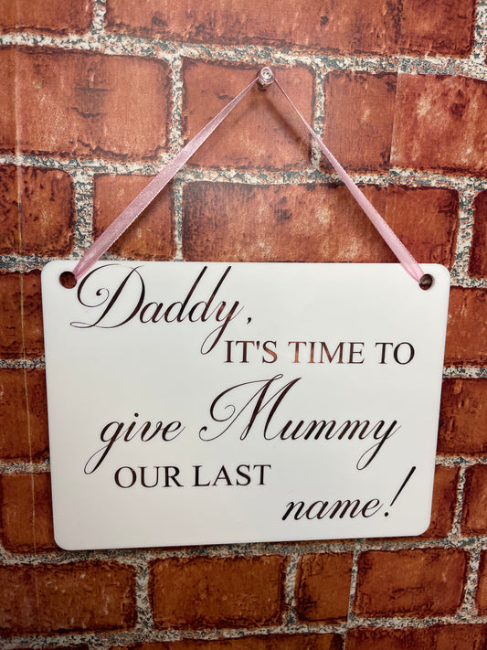 Wedding sign