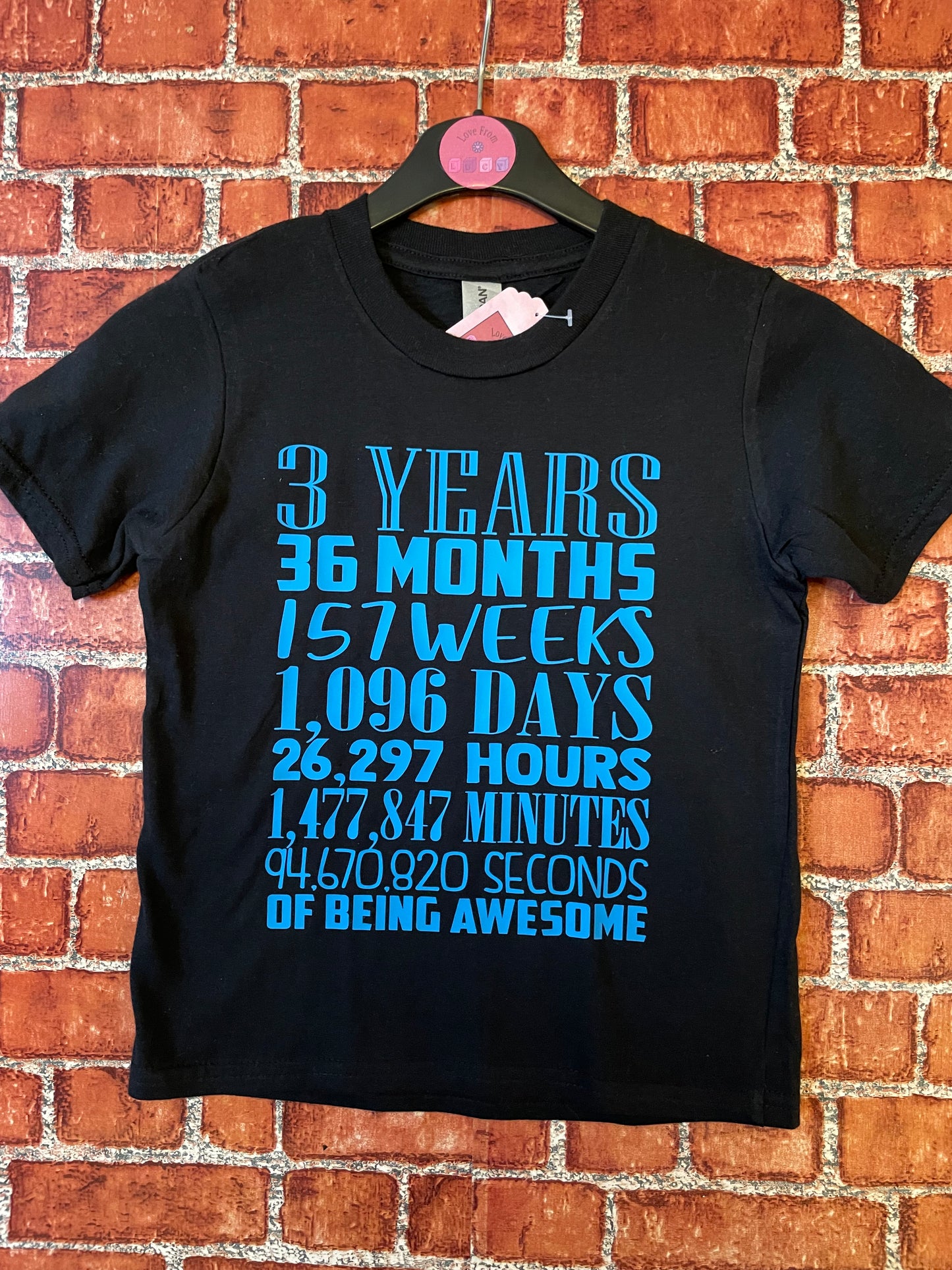 3 years Birthday Countdown T-shirt