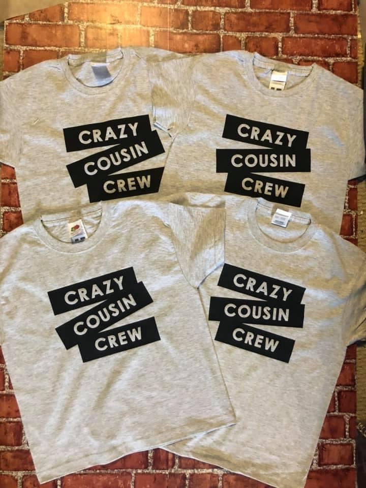 ‘Crazy Cousin Crew’ childrens t-shirts