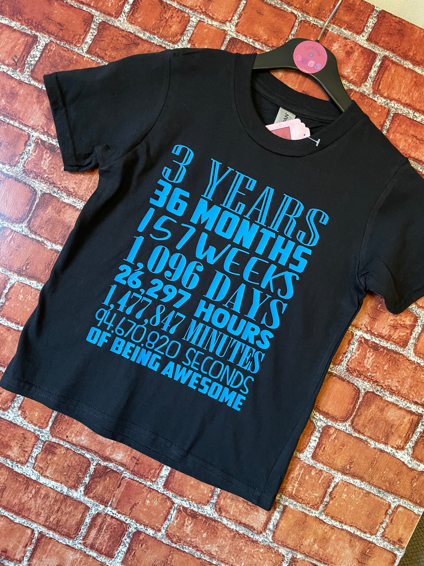 3 years Birthday Countdown T-shirt