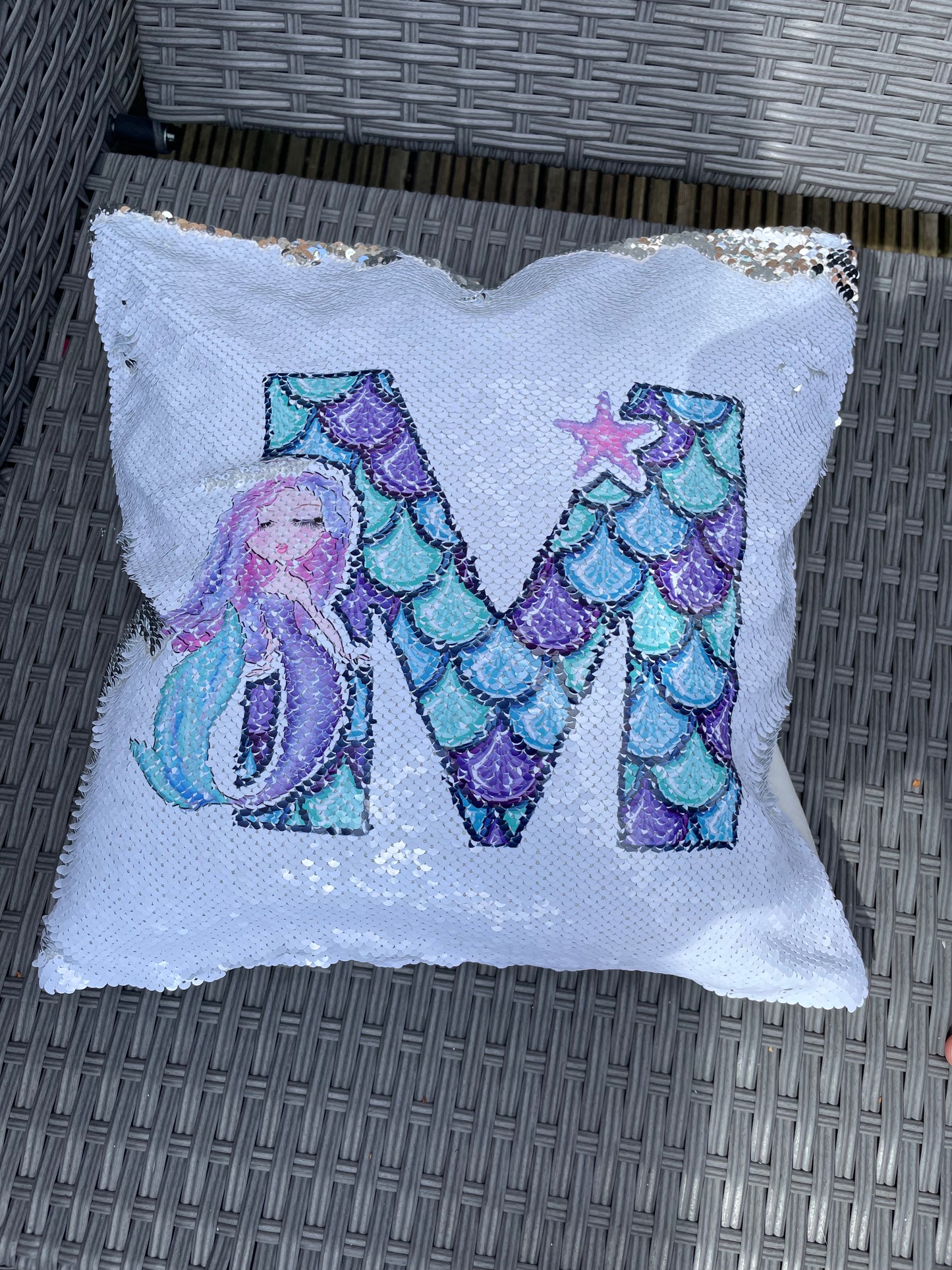 Mermaid Sequin Cushion