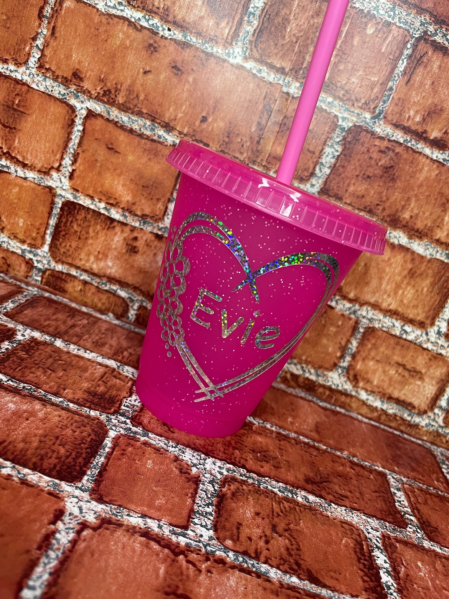 Floral heart cold cup