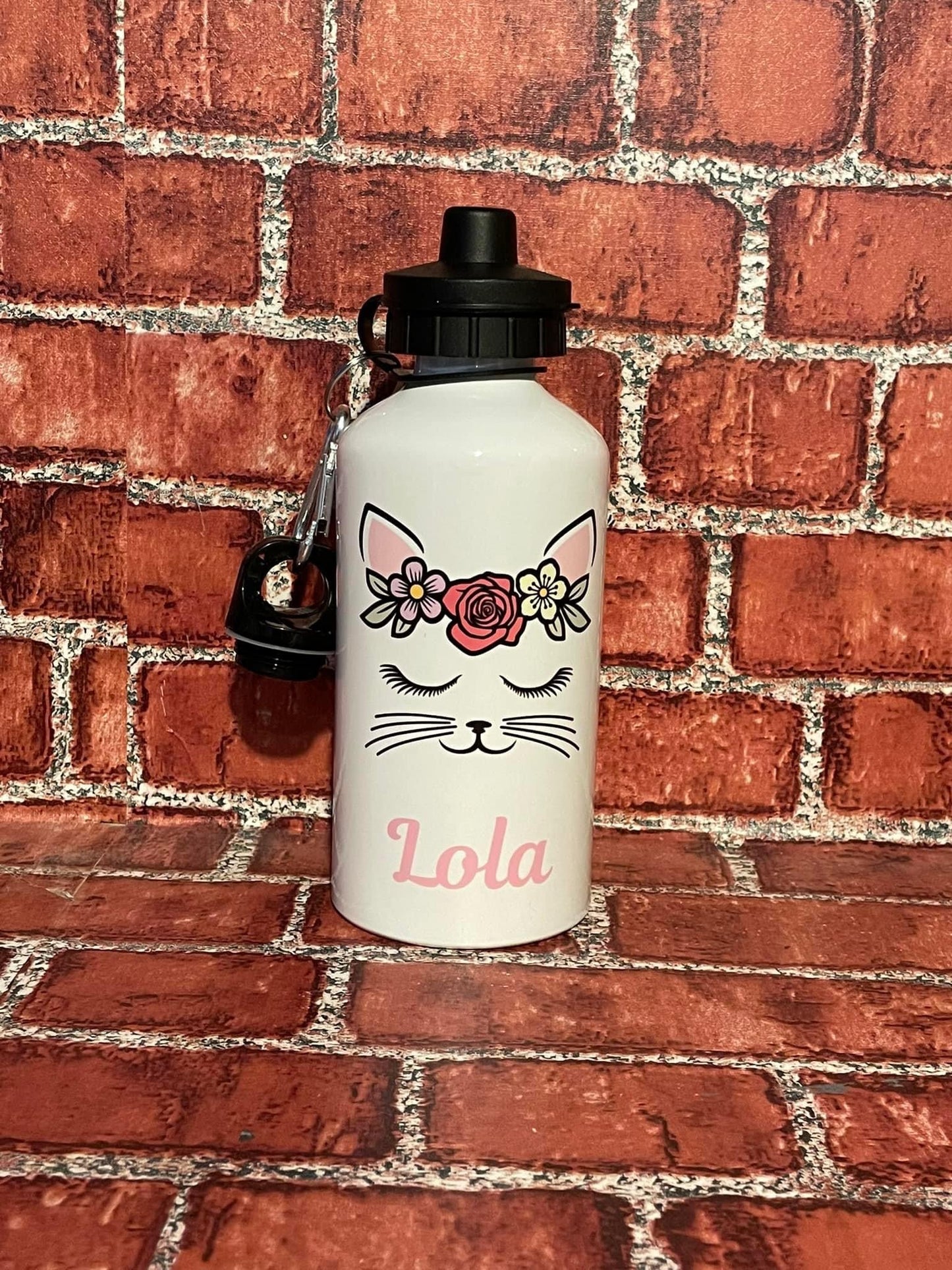 Cat Drinks Bottle